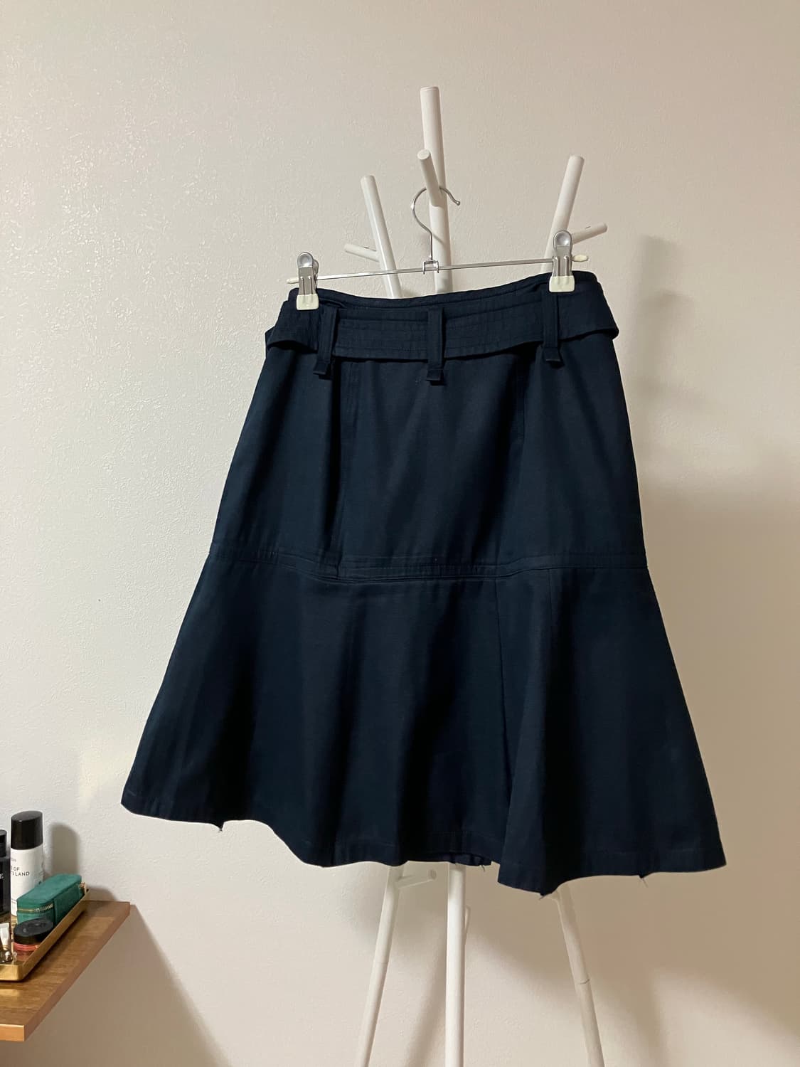 일본빈티지 미쉘클랑 네이비 버튼스커트 상품이미지3
