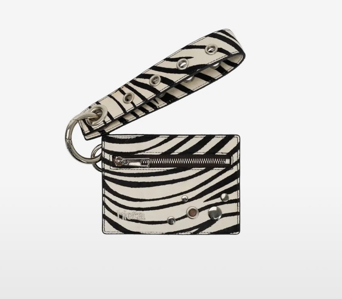 히에타 Zoey Wallet Keyring 월렛 키링 카드지갑 지브라 상품이미지1