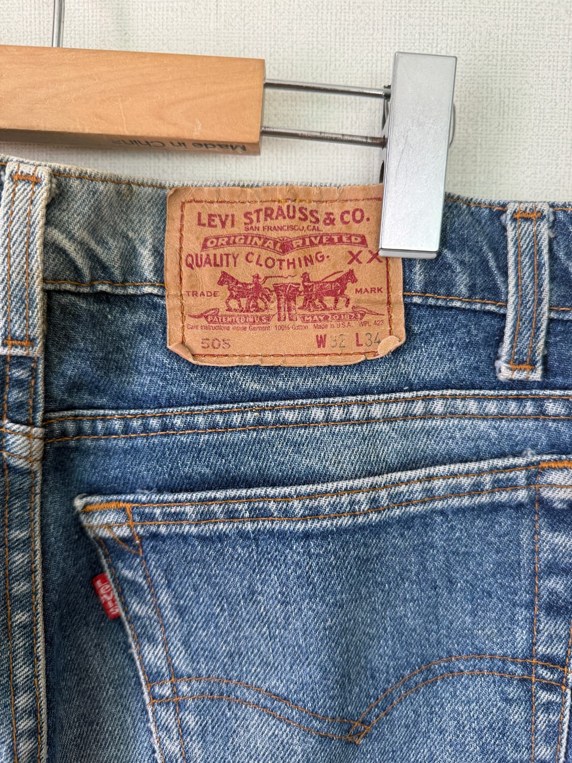 80s made in usa levis 505 32x34 상품이미지5