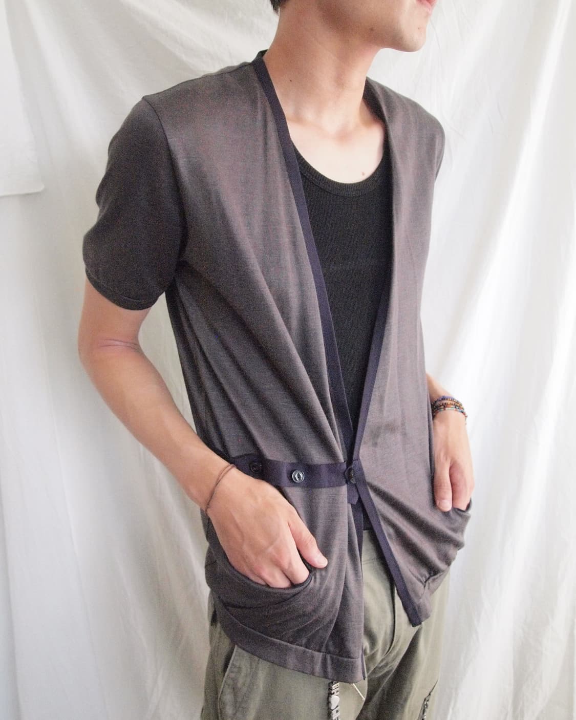 new* kolor 컬러 14ss 더블버튼 하프 가디건 상품이미지3
