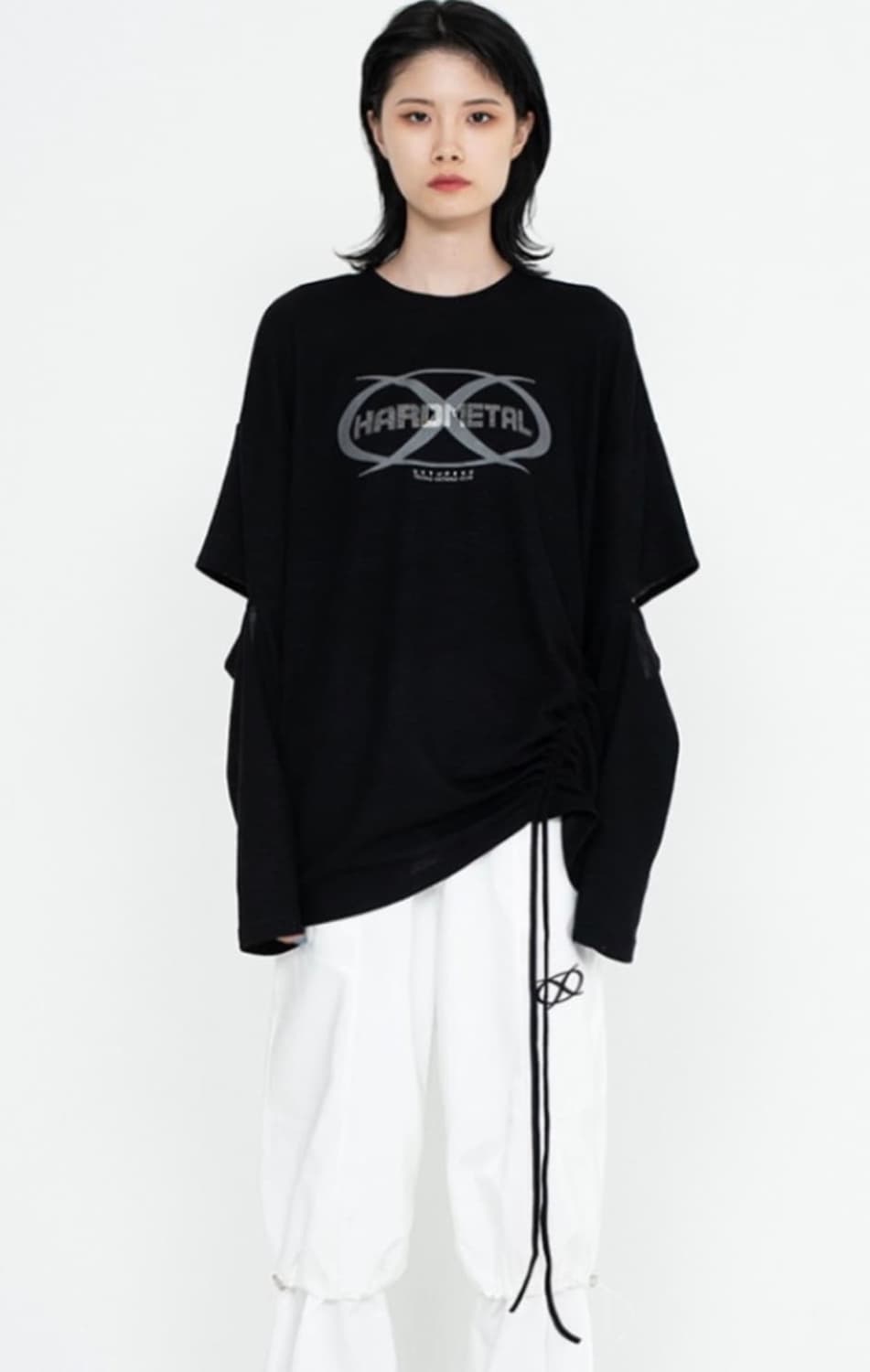 셋업이엑스이 SLEEVE SLIT T-SHIRT 상품이미지1