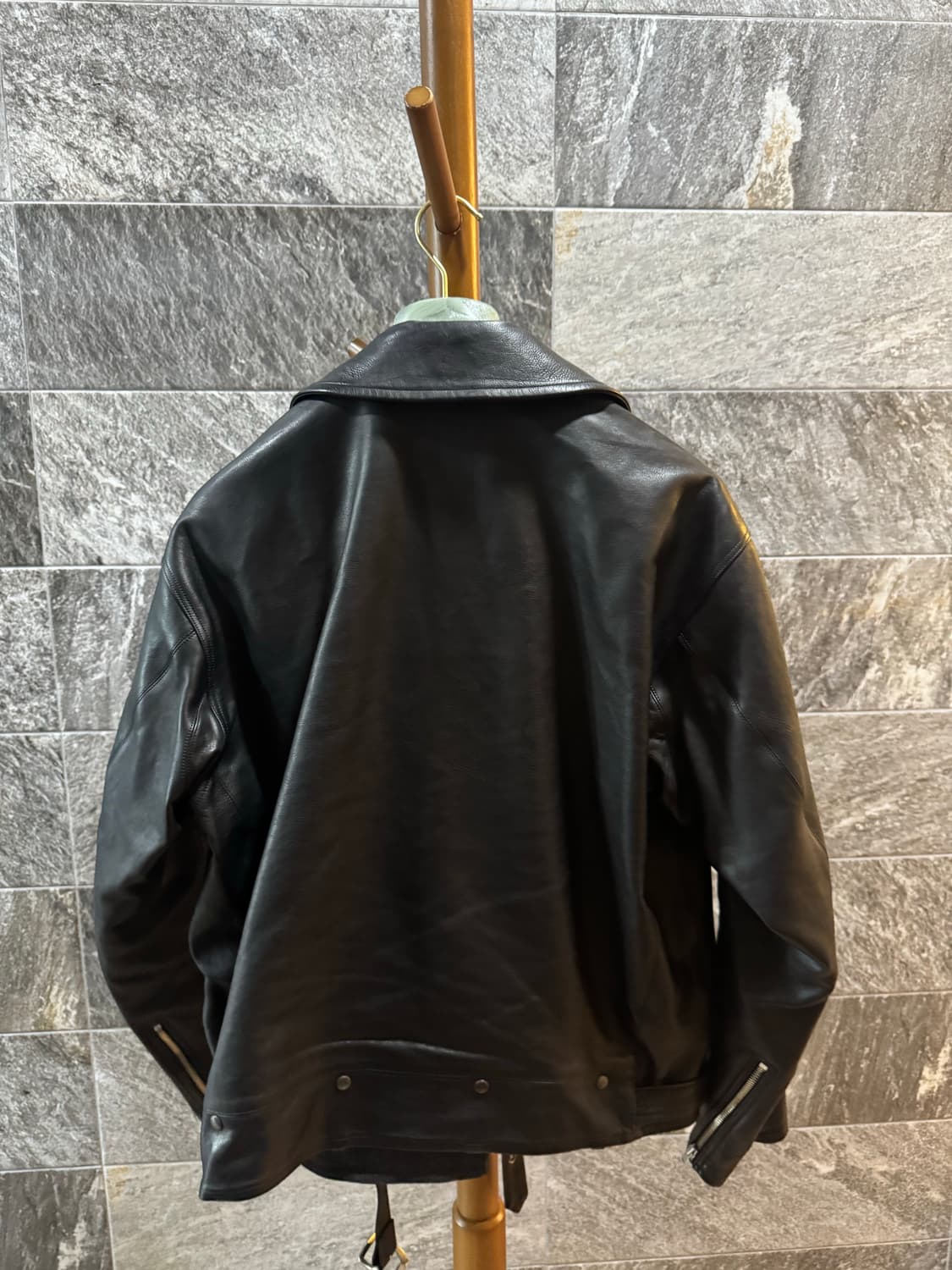올드조 라이더 자켓 38 이태리 카우레더 상품이미지5