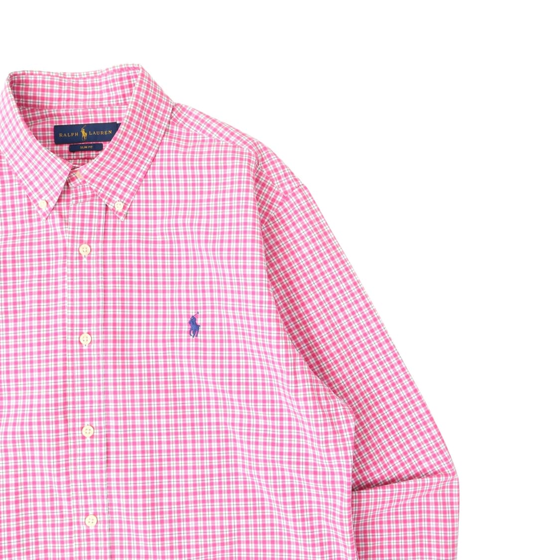 폴로 랄프로렌 핑크 깅엄 체크 셔츠 상품이미지3