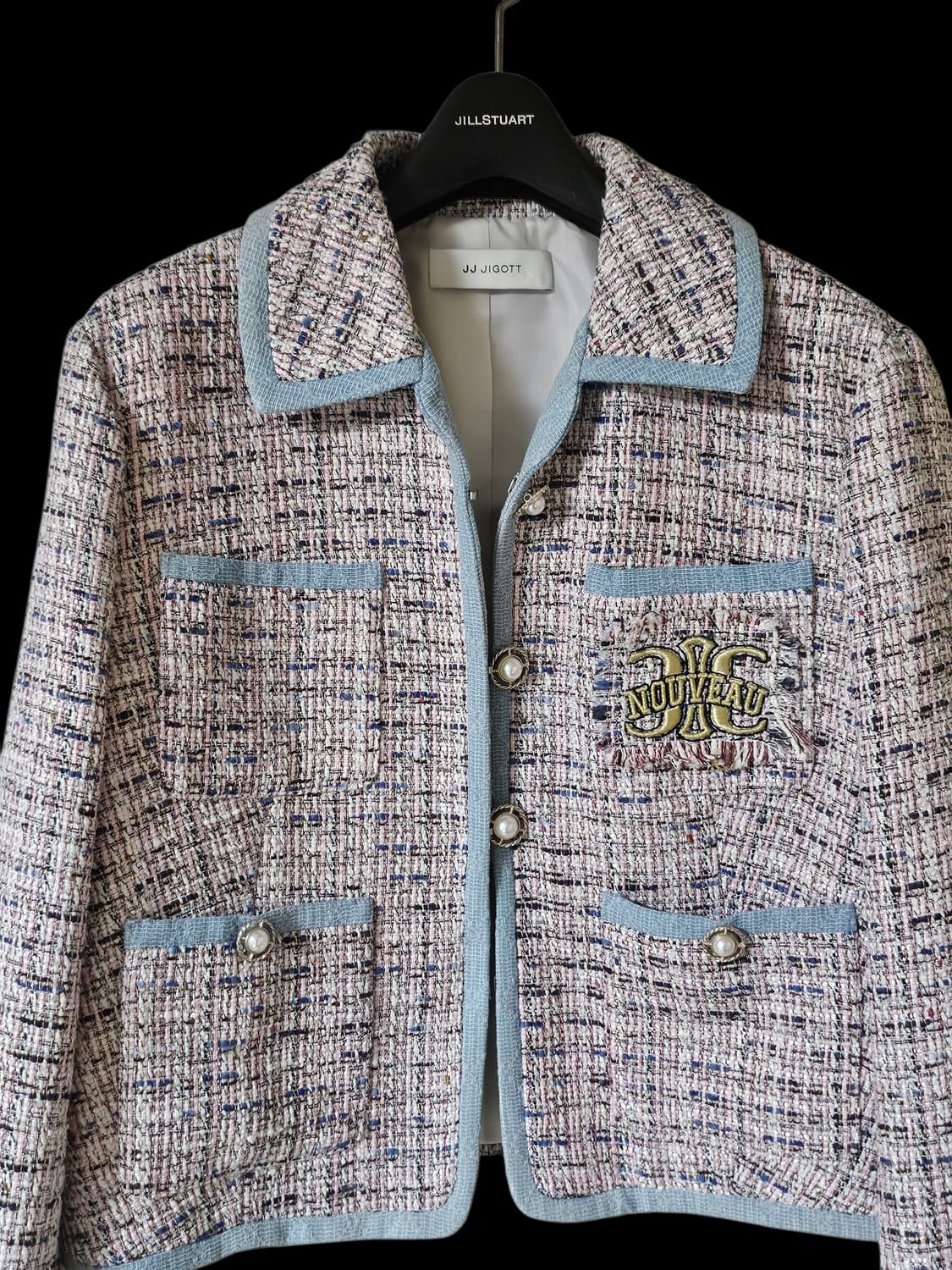 JJ지코트 믹스 텍스쳐 크롭 트위드 자켓 66 /상태좋음/정가 30만 상품이미지3
