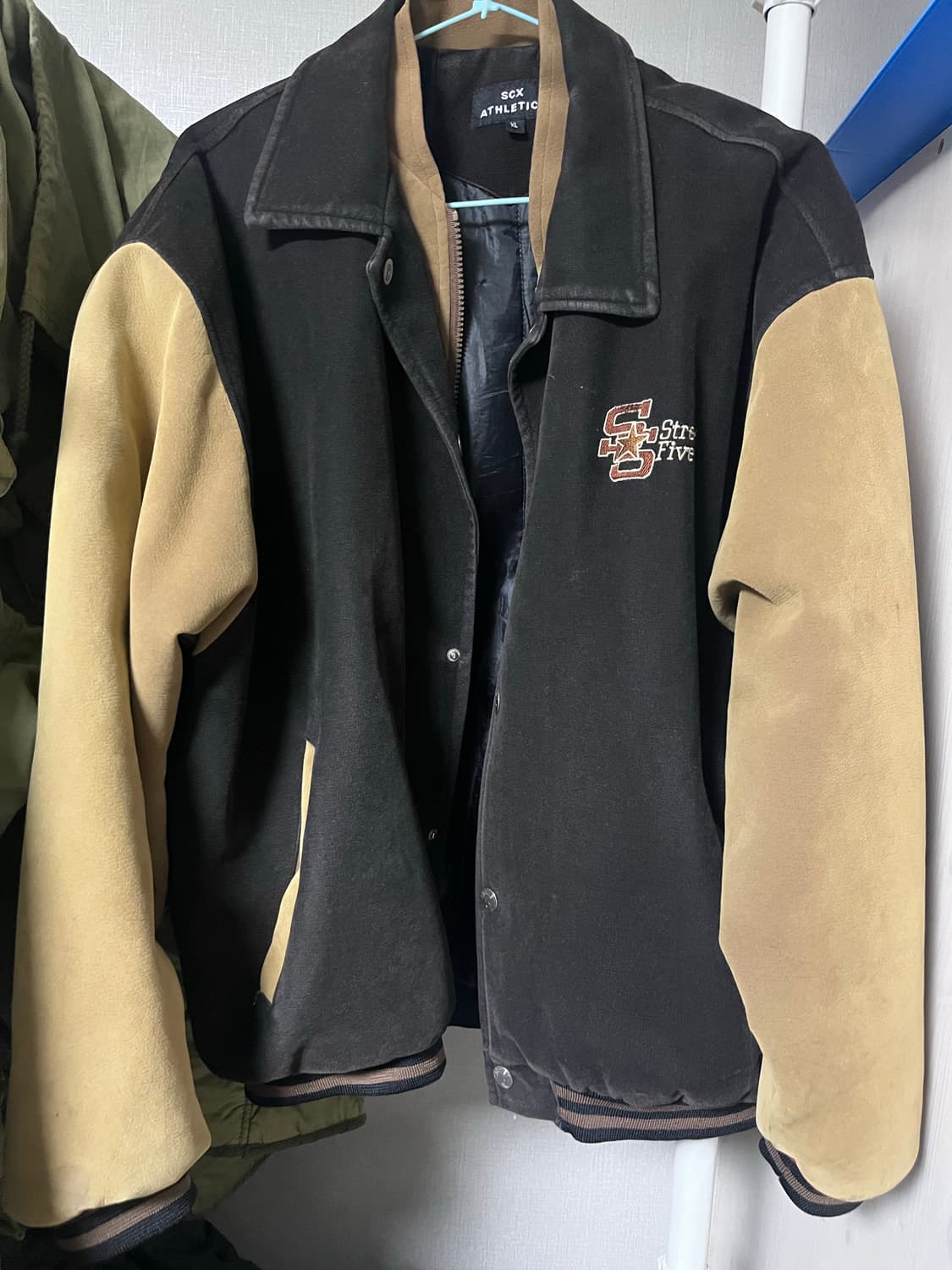 빈티지 스웨이드 바시티 자켓 상품이미지1