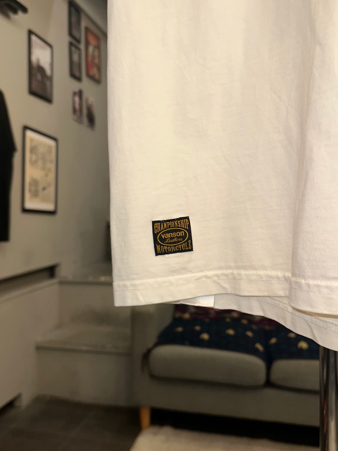 Vanson cotton logo print detail  T 상품이미지7