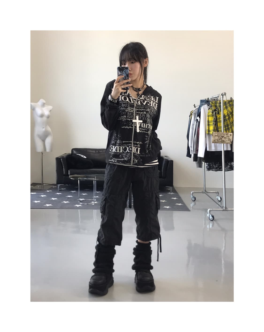Jpn Y2k Punk Graphic Zip Up Hoodies 상품이미지1