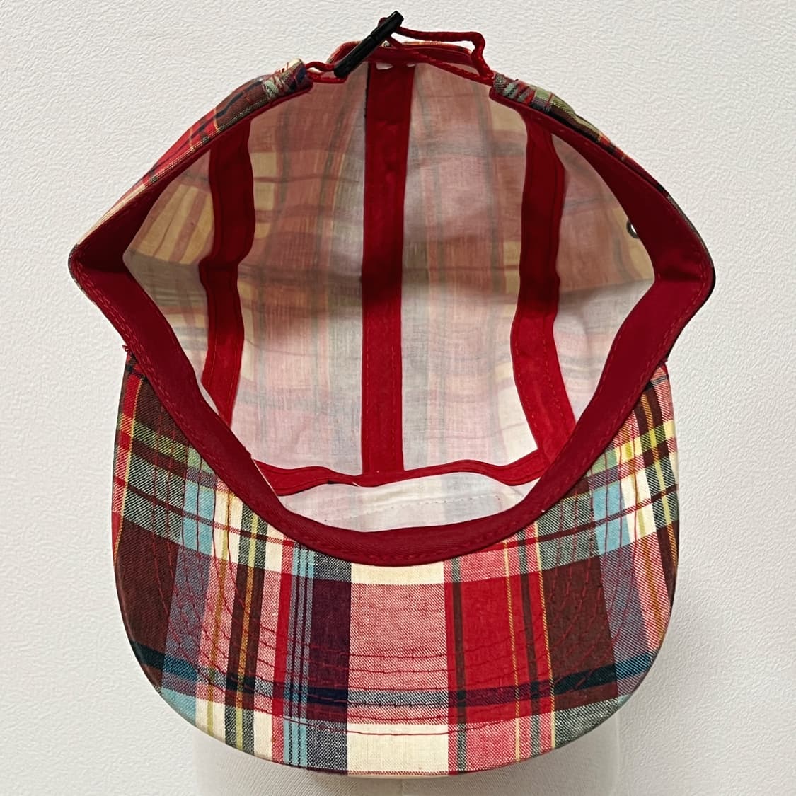 슈프림 2005 레드 체크 패턴 5패널 캠프캡  상품이미지6