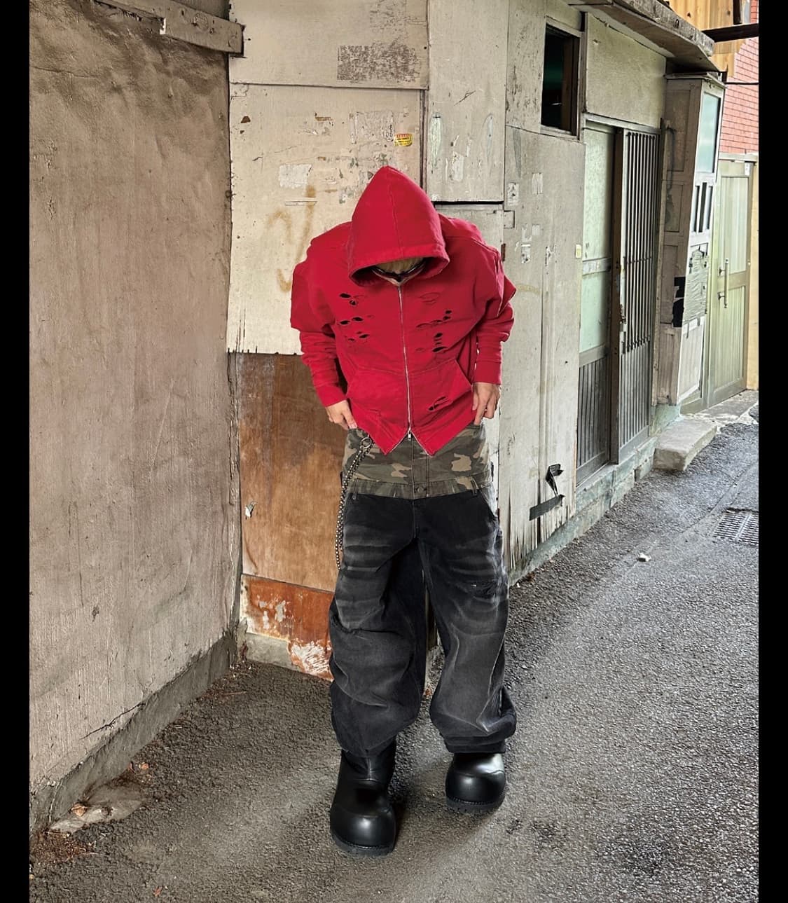 Preoccupy 후드집업 레드 상품이미지1