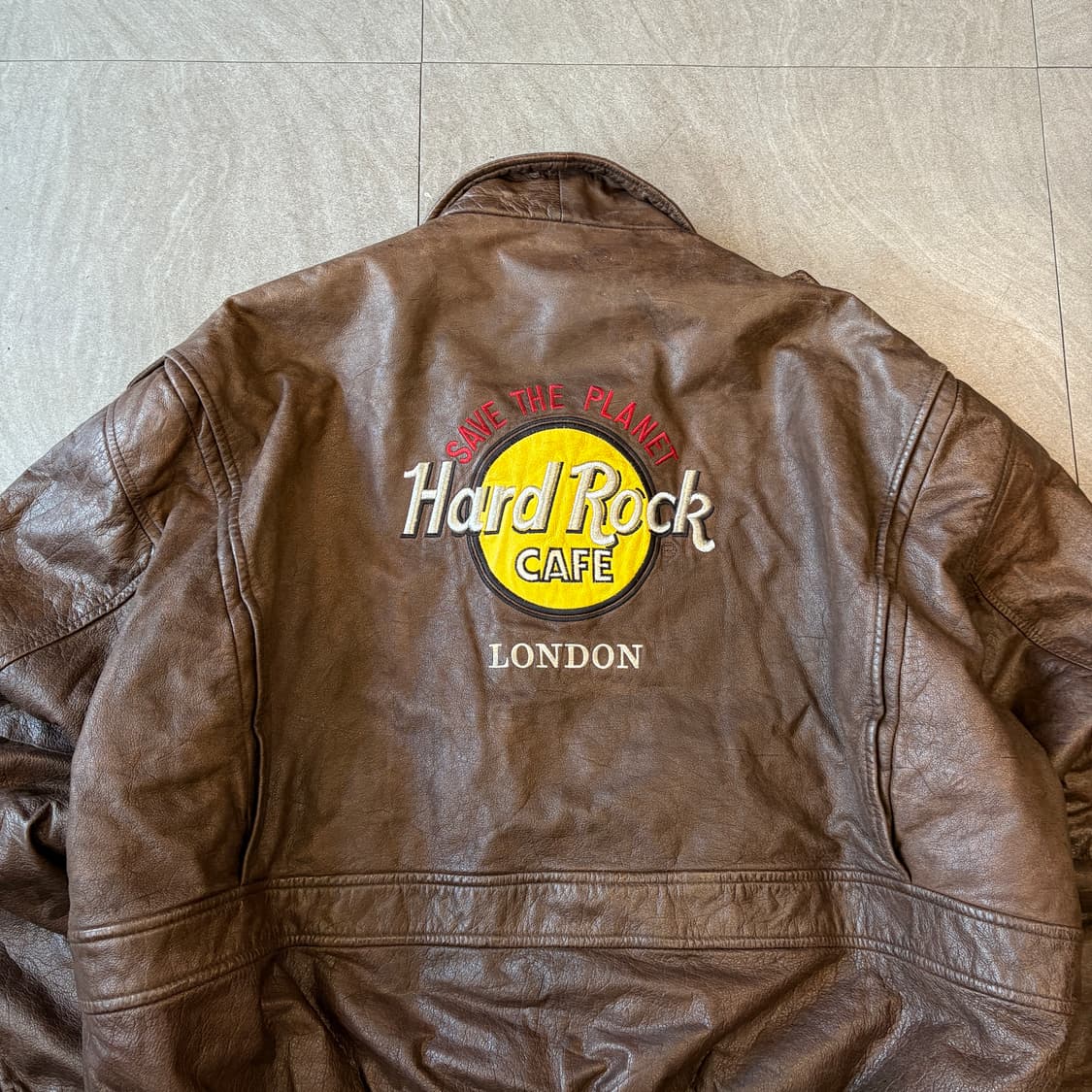 90s hardRockcafe 90년대 하드락 카페 런던 레더 자켓 상품이미지2
