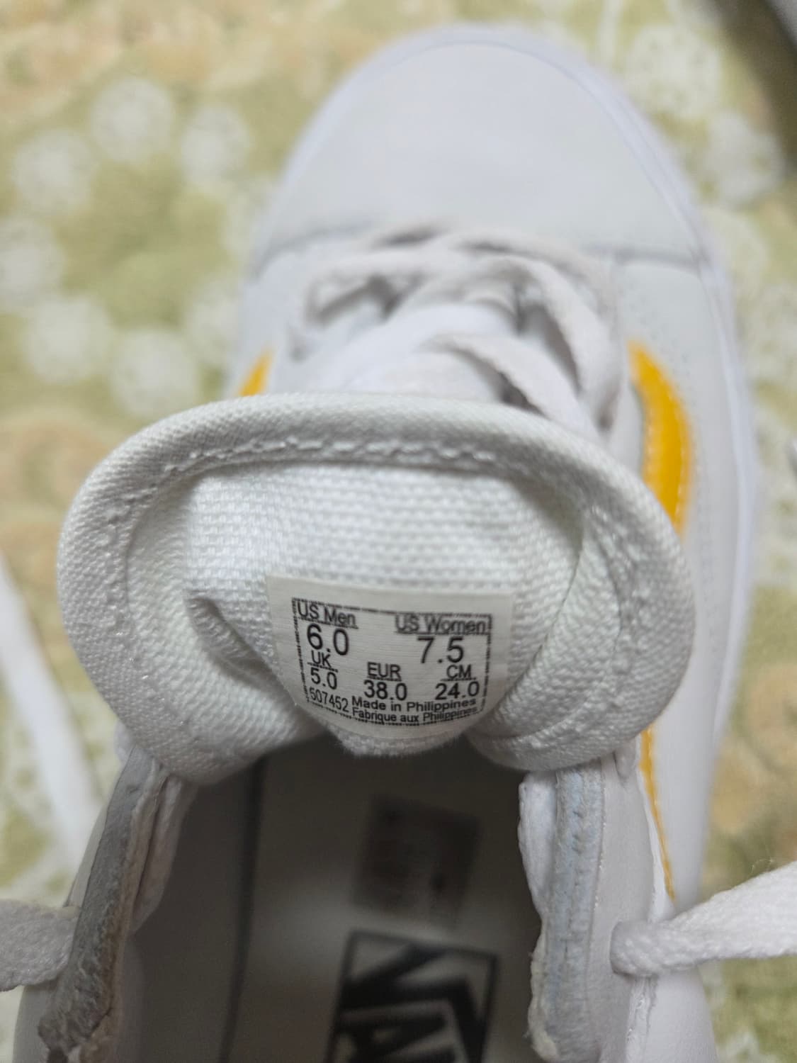 반스 올드스쿨 흰/노 스니커즈 245mm 상품이미지7