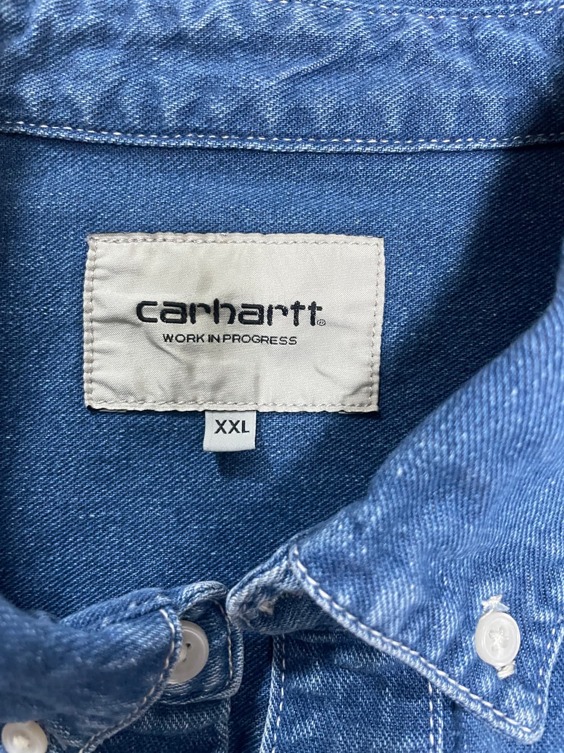 [xxl] 칼하트wip 데님 청셔츠 웰던 셔츠 상품이미지3