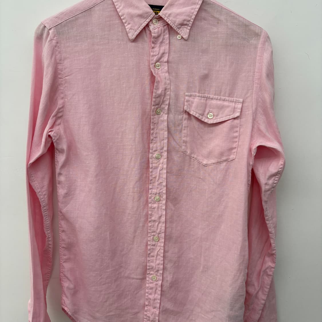 랄프로렌 핑크 린넨 셔츠 남성 S 상품이미지2