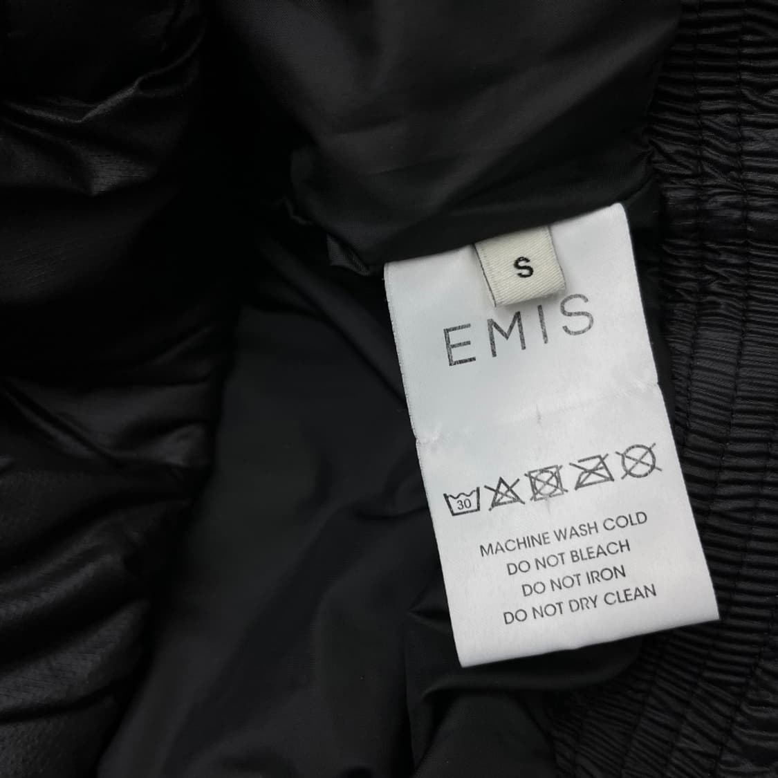 이미스 블랙 크롭 덕다운 패딩 S 상품이미지5