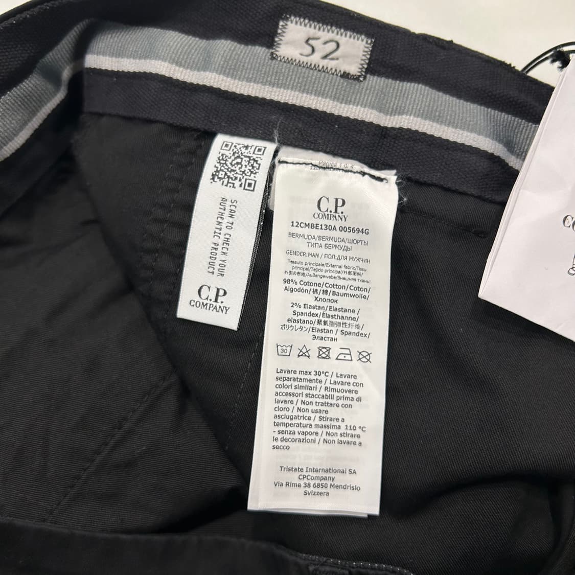 [52] C.P. 씨피컴퍼니 카고 반바지 버뮤다 블랙 상품이미지7
