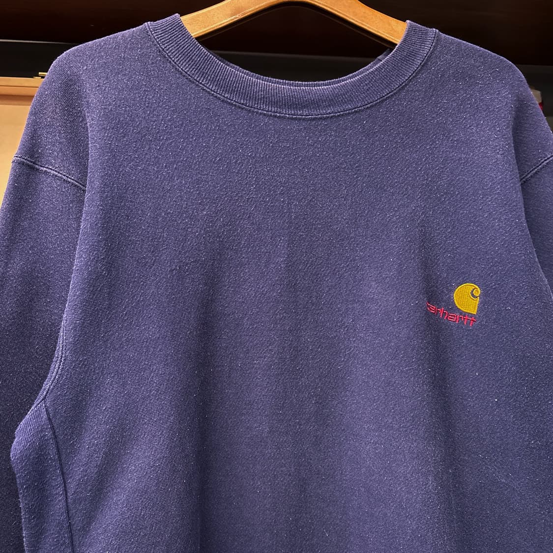 90s 칼하트 러기드 라인 리버스위브 컬러로고 스웻셔츠 N1242 상품이미지3