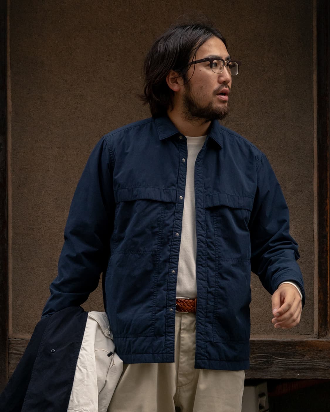 25FW 나나미카 인슐레이션 셔츠 자켓 네이비 L 상품이미지2