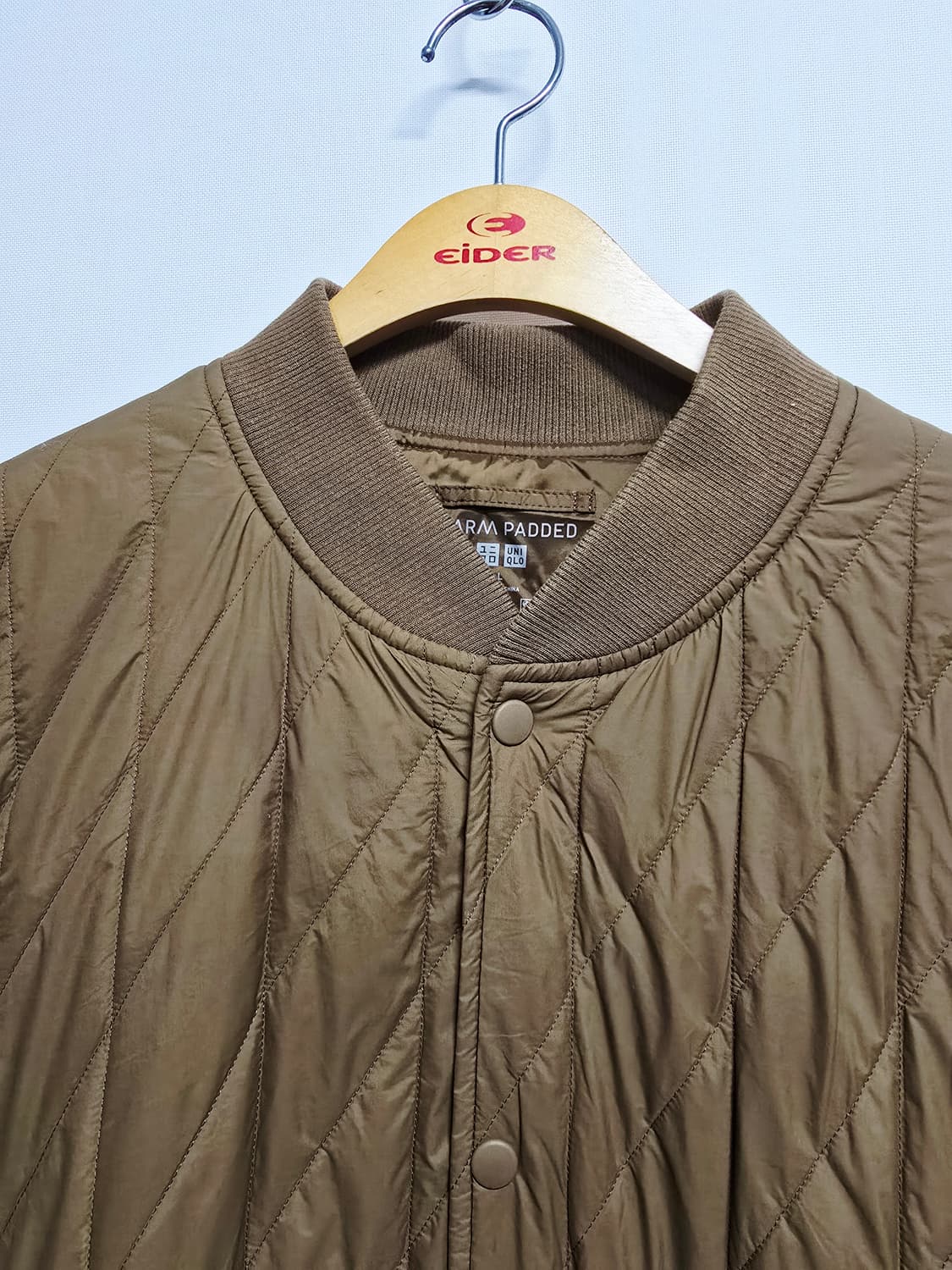 유니클로 다이아 퀼팅 자켓 브라운L 상품이미지2