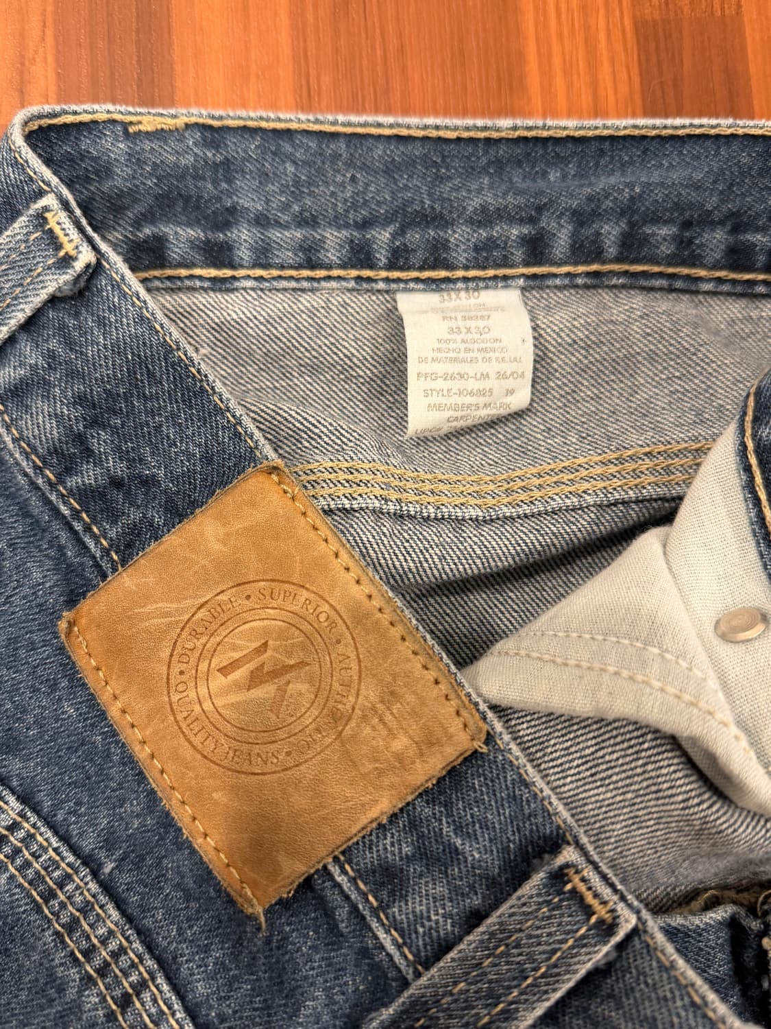 00s M Superior 빈티지 카펜터 데님 워크 팬츠 (33inch) 상품이미지9