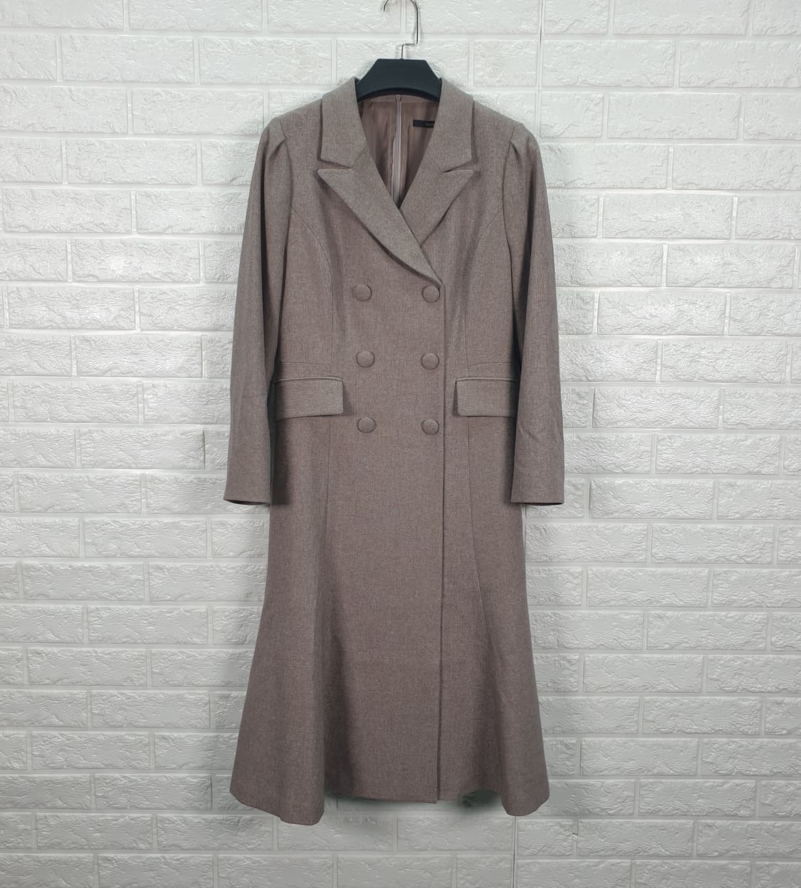 [66]케네스레이디 더블버튼 멜란지 플레어 원피스 상품이미지3