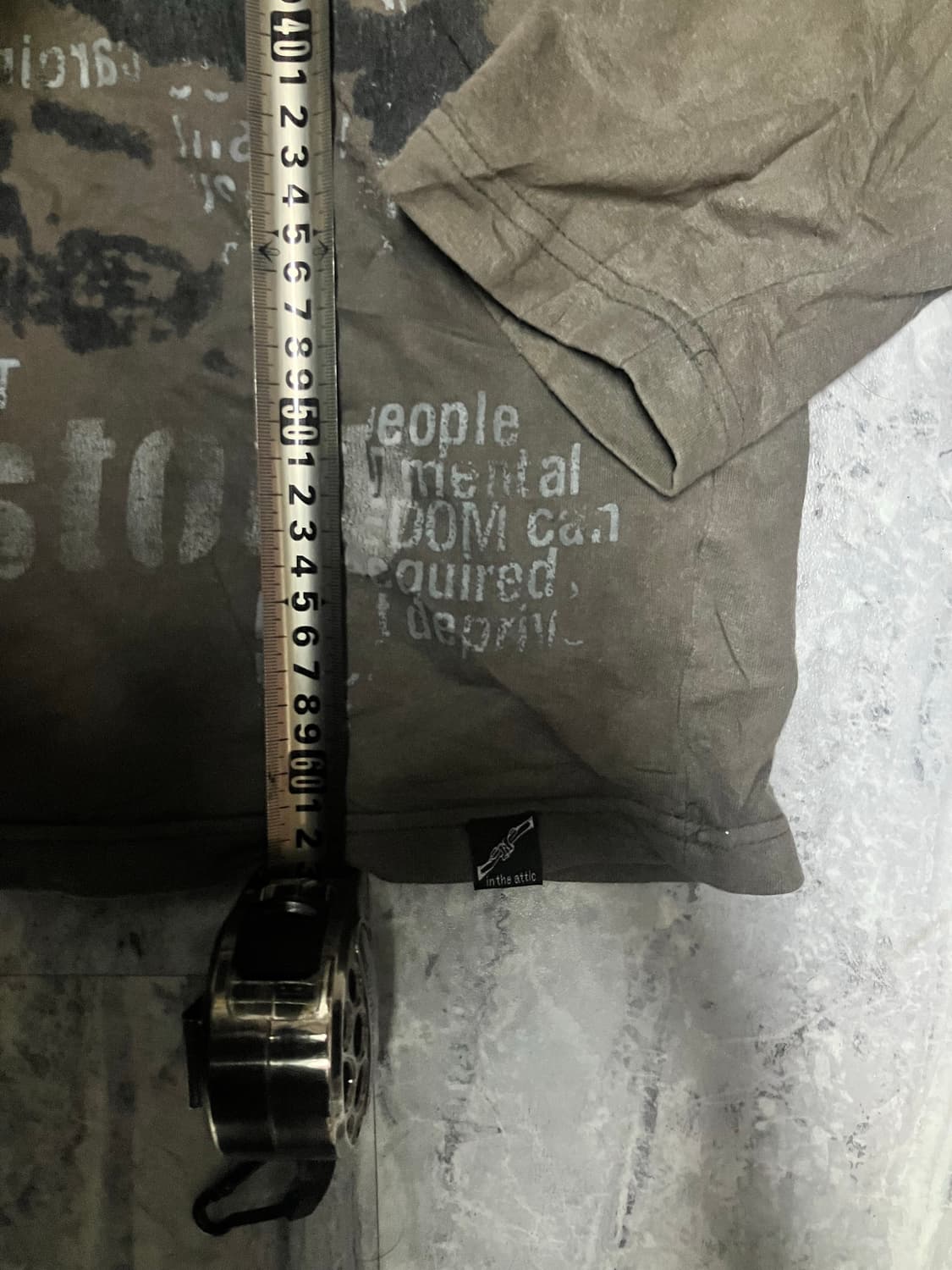 일본빈티지 Intheattic 올드스쿨락펑크시크 더티레터링 후드티셔츠 상품이미지4