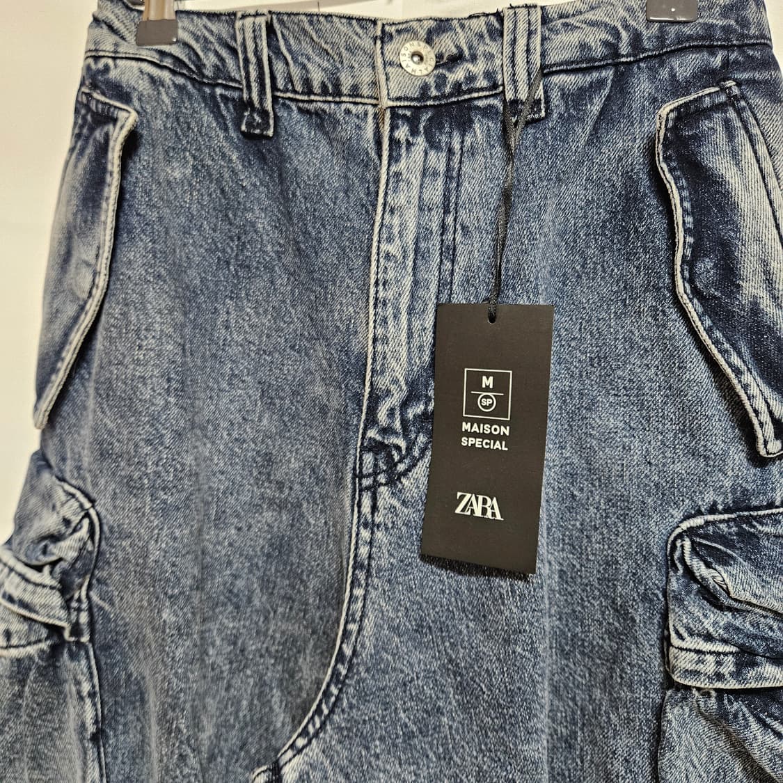 S 자라 메종스페셜 데님 카고팬츠 상품이미지4