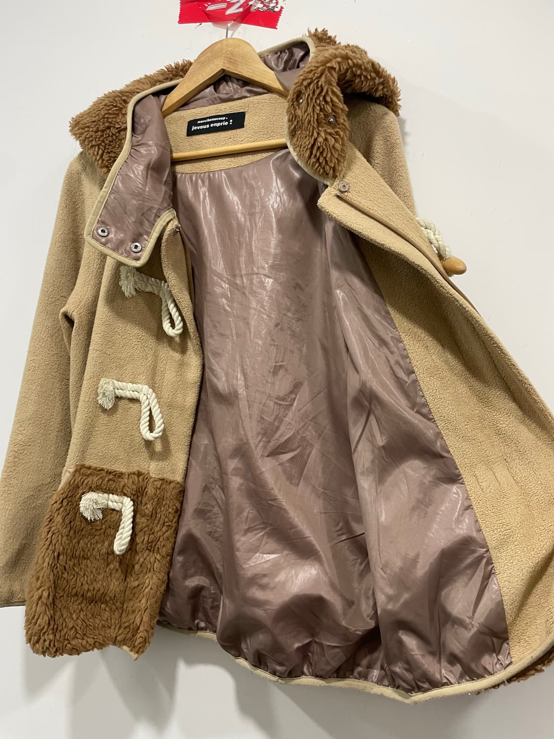 Jpn mercibeaucoup 메르시보쿠 2way 쉐르파 후드 더플자켓 상품이미지6