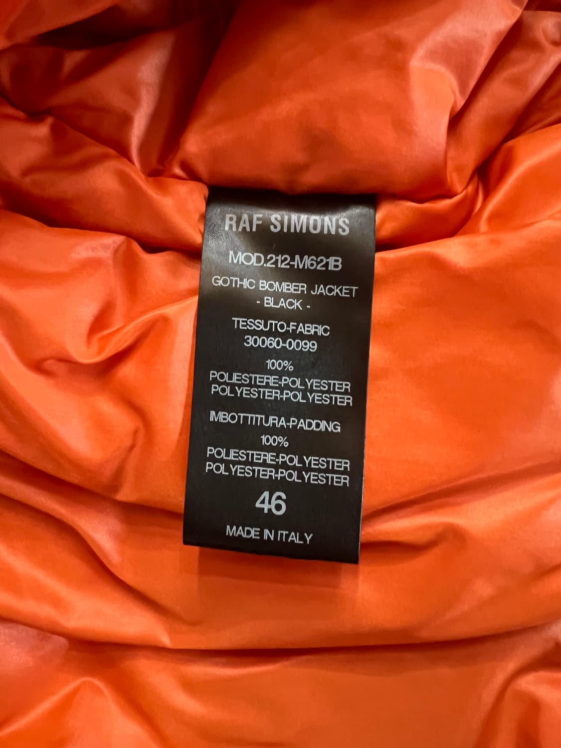 라프시몬스 고딕 오버사이즈 봄버 자켓 46 사이즈 상품이미지10