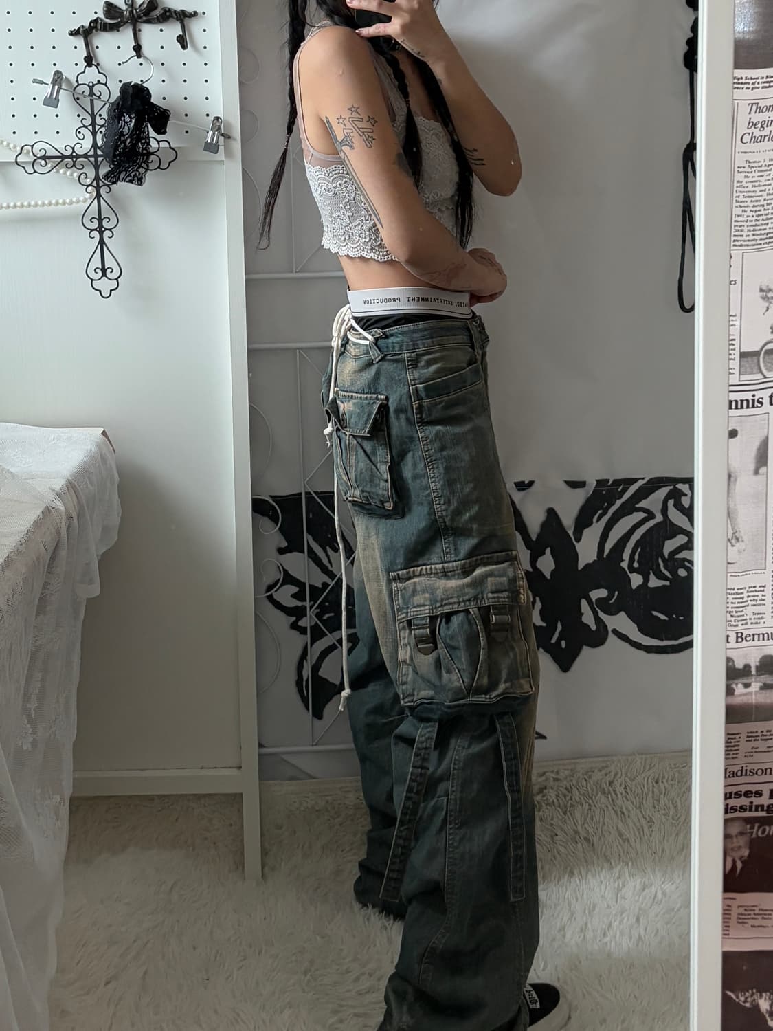 • Vintage washing denim cago pants 상품이미지3