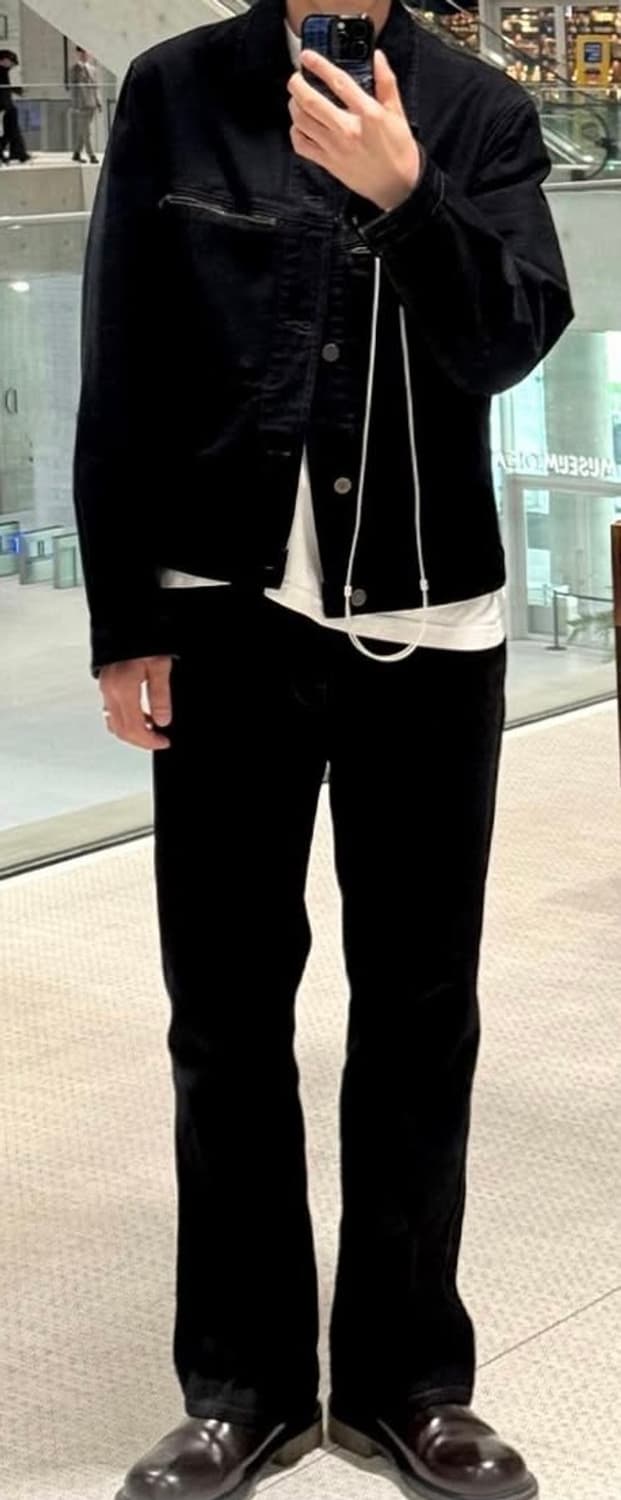 (50) 르메르 블랙 데님 셋업 트러커/부츠컷 상품이미지8