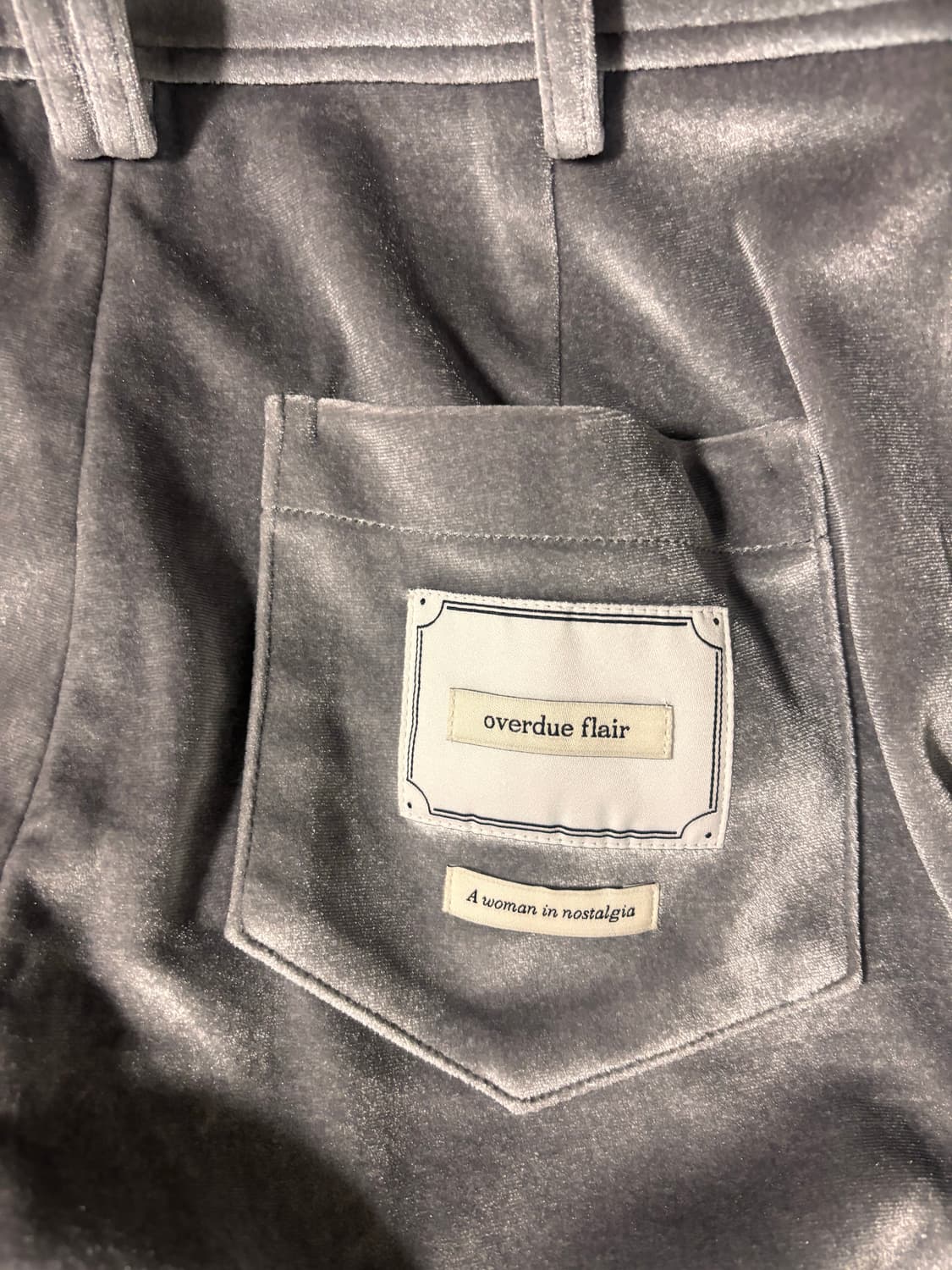 오버듀플레어 벨벳팬츠 상품이미지3