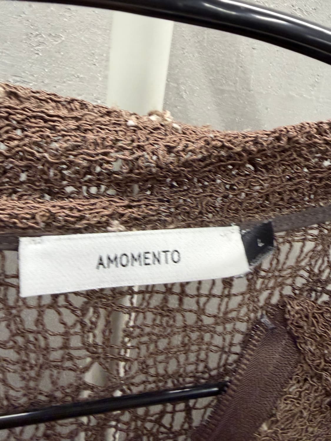 아모멘토 브라운 니트 집업 L 상품이미지4