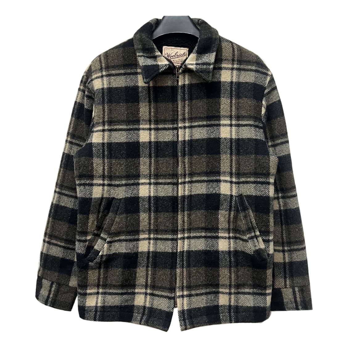 90s USA 울리치 체크 울 블루종 자켓 해외 M 상품이미지1