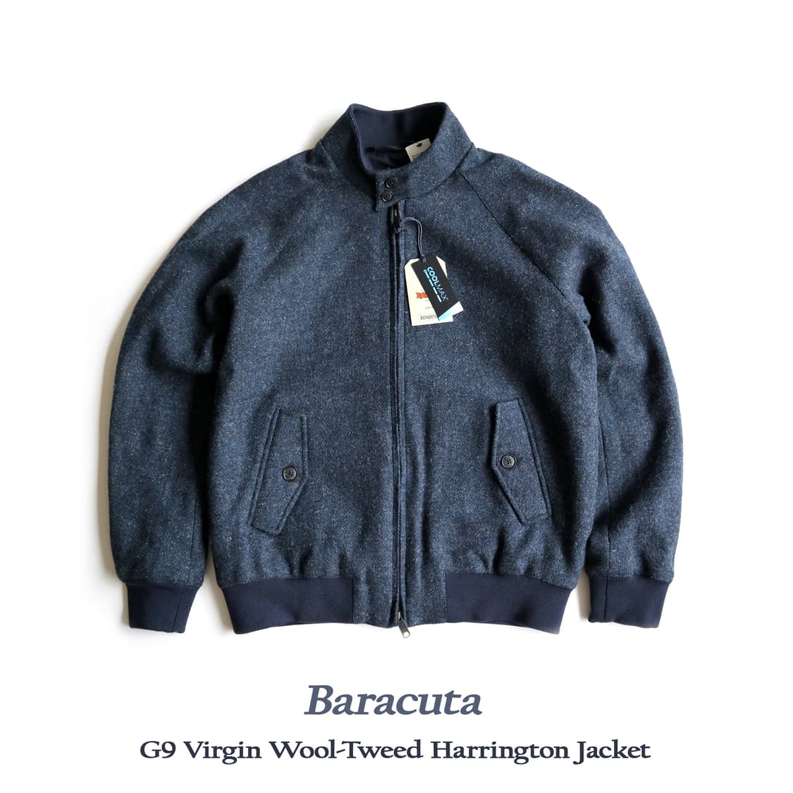 바라쿠타 버진울 트위드 G9해링턴자켓 어센틱핏 44 상품이미지2