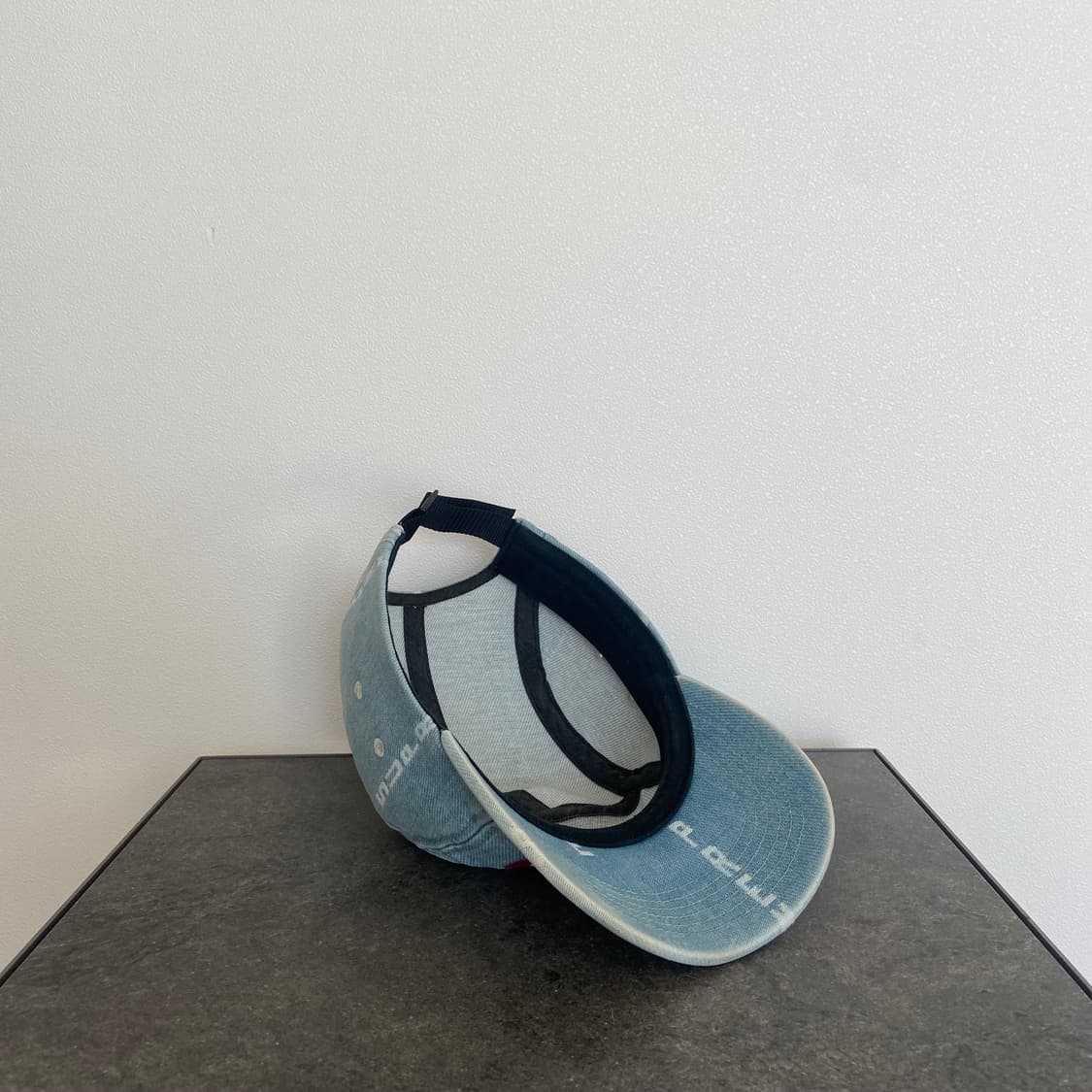 슈프림 자카드 워시드 데님 레드 박스로고 캠프캡 모자 상품이미지7