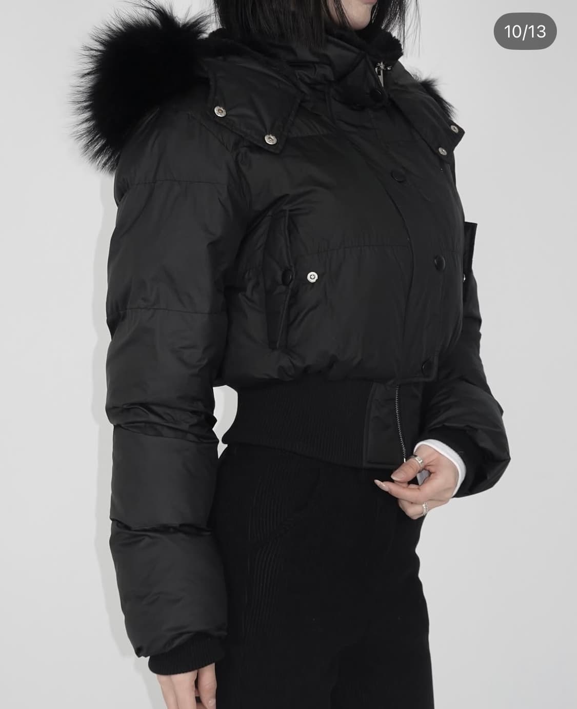 [실사O] 페일제이드 소프트 퍼 후디드 푸퍼 자켓 블랙 상품이미지4