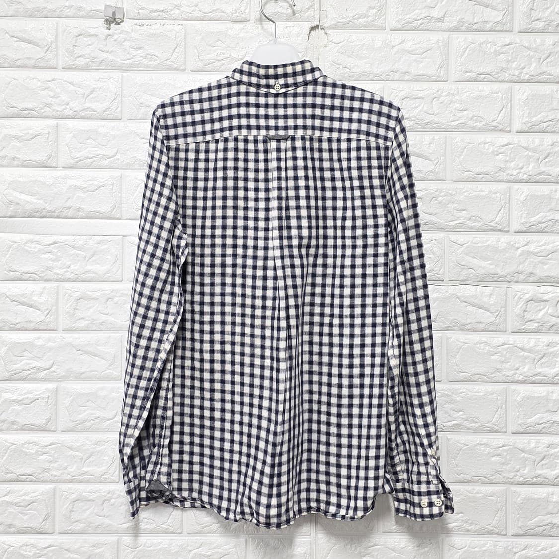 라코스테 라이브 깅엄 체크 셔츠 S 상품이미지4