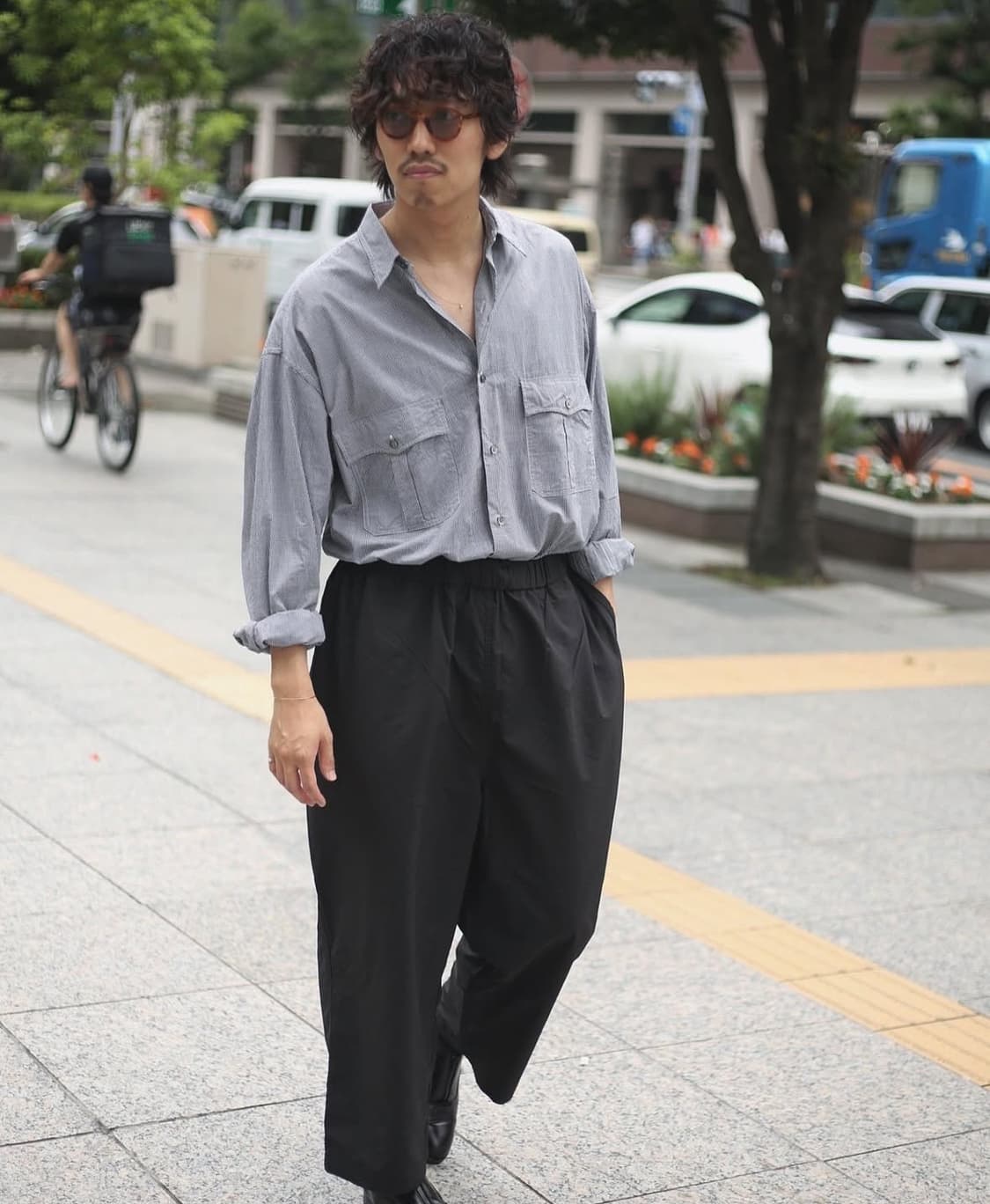 포터클래식 뉴깅엄 롤업 셔츠 미디움 상품이미지7