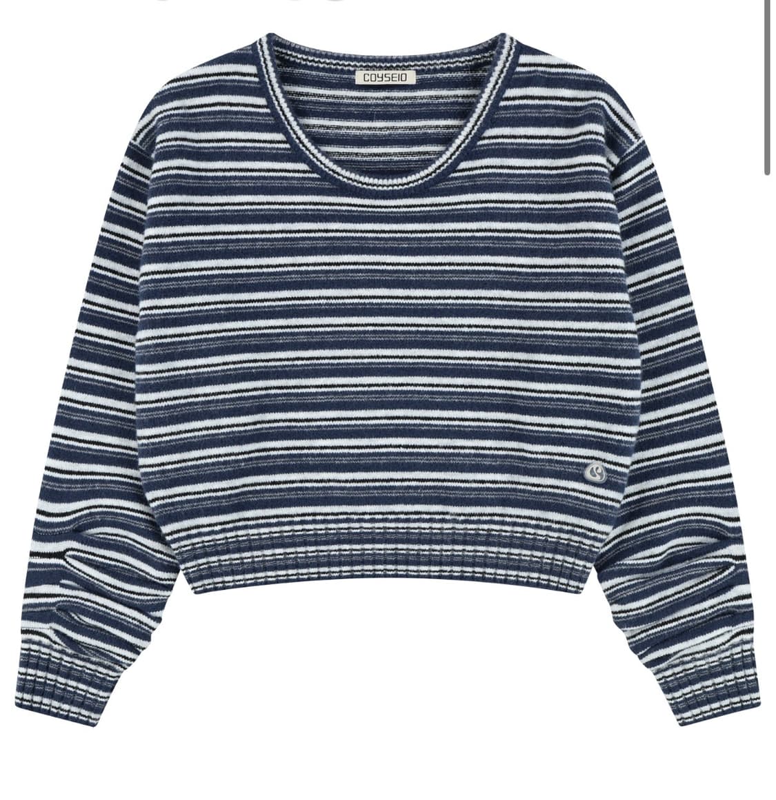 코이세이오 스트라이프 니트 블루 상품이미지1