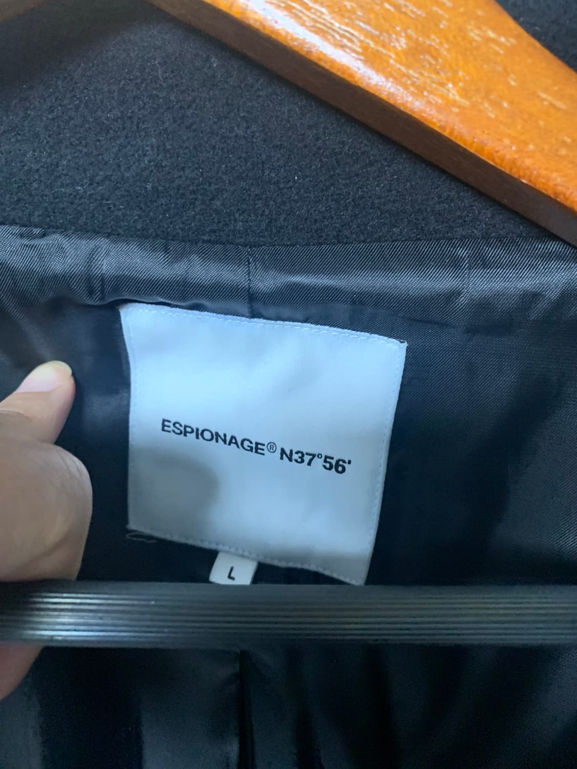 에스피오나지 발마칸 코트 블랙 L 상품이미지5