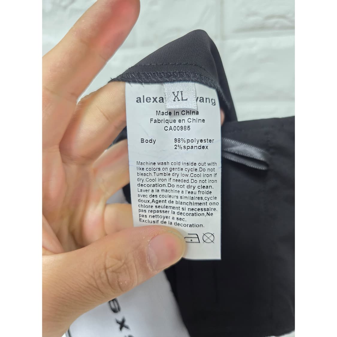 알렉산더왕 블랙 와이드 팬츠 29인치 상품이미지3