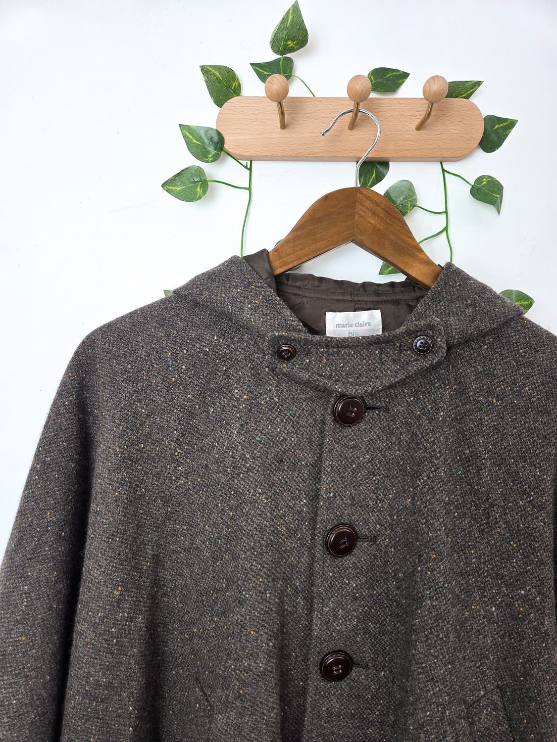 색실 콕콕 케이프 코트 상품이미지2