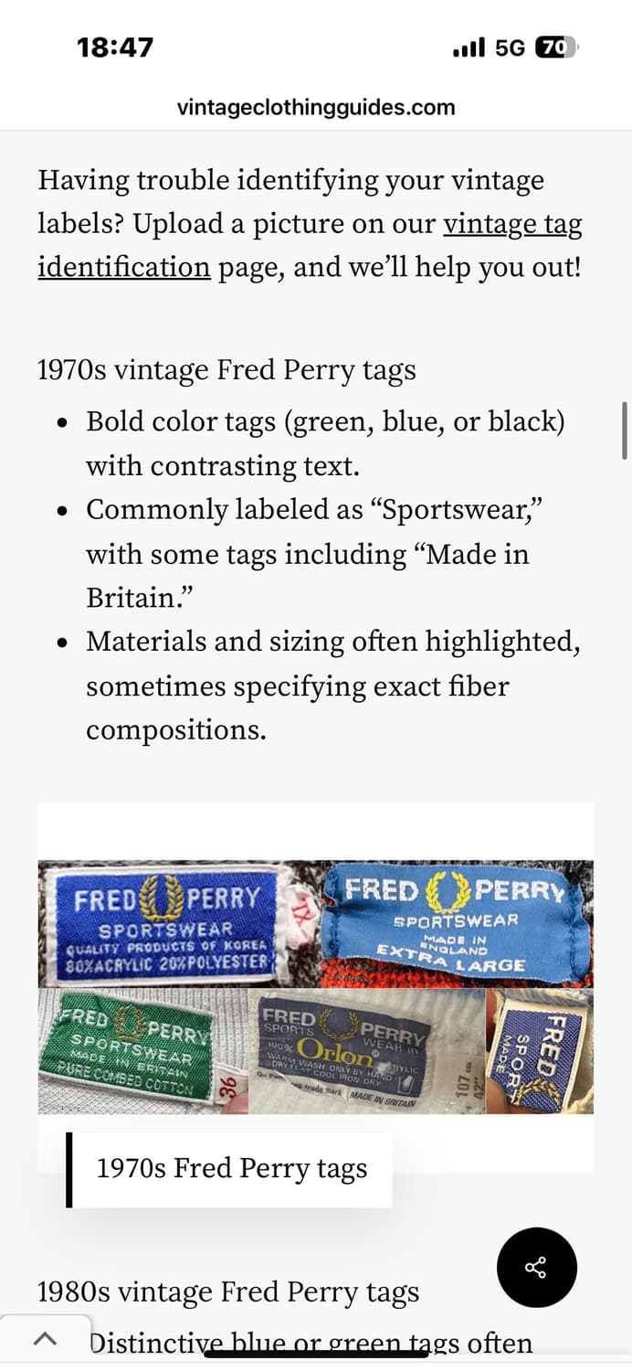 70s Fred Perry 봄버 자켓 XL 상품이미지10