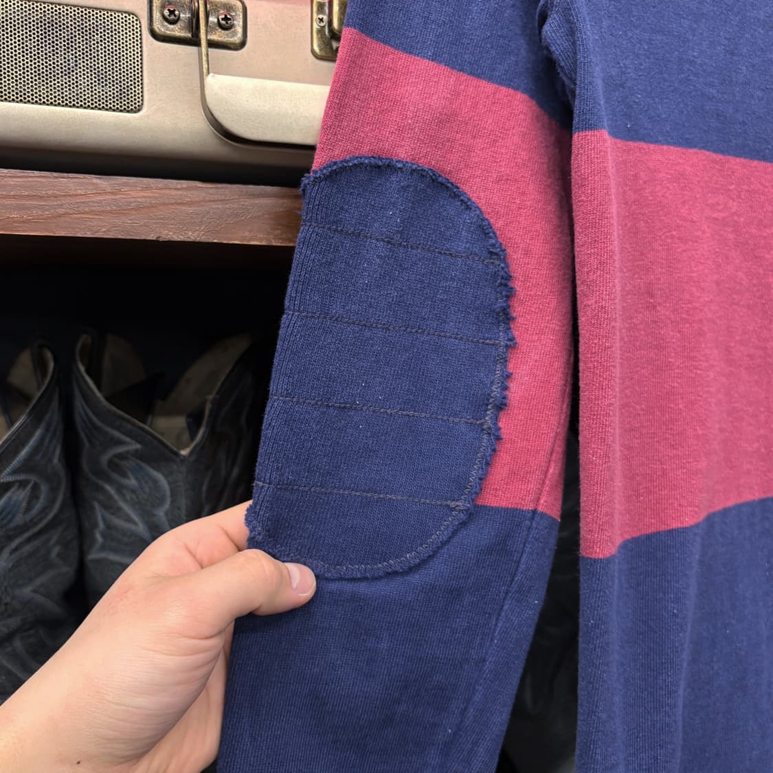 90s 랄프로렌 럭비라인 스트라이프 크레스트 패치 럭비티 N373 상품이미지7