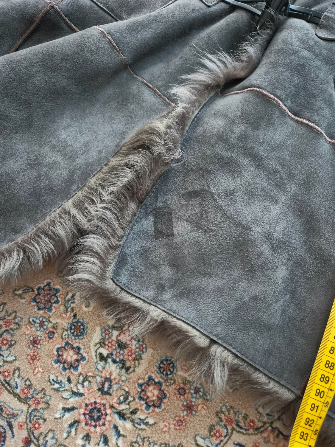 바나나 리퍼블릭 양피 스웨이드 퍼 트리밍 코트 상품이미지6