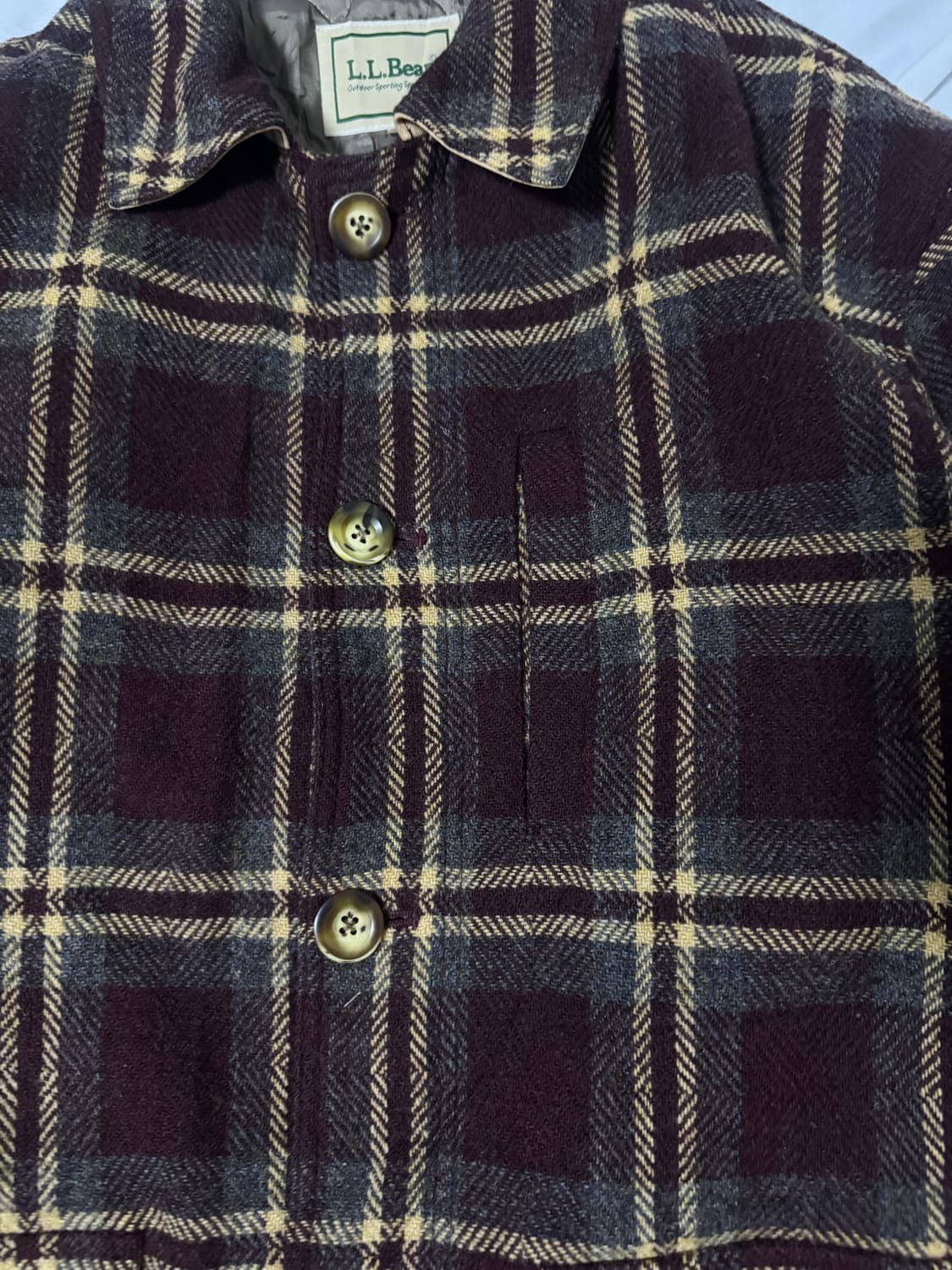 엘엘빈 울 체크 퀼팅 자켓 상품이미지4