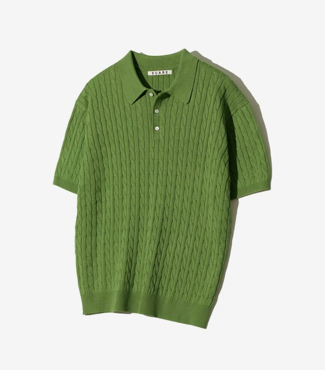 수아레 케이블 카라 반팔 니트  상품이미지1