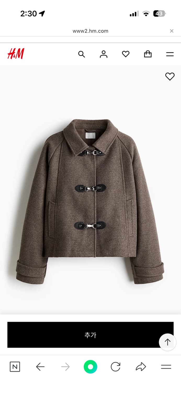 H&M 더블 코트 상품이미지1