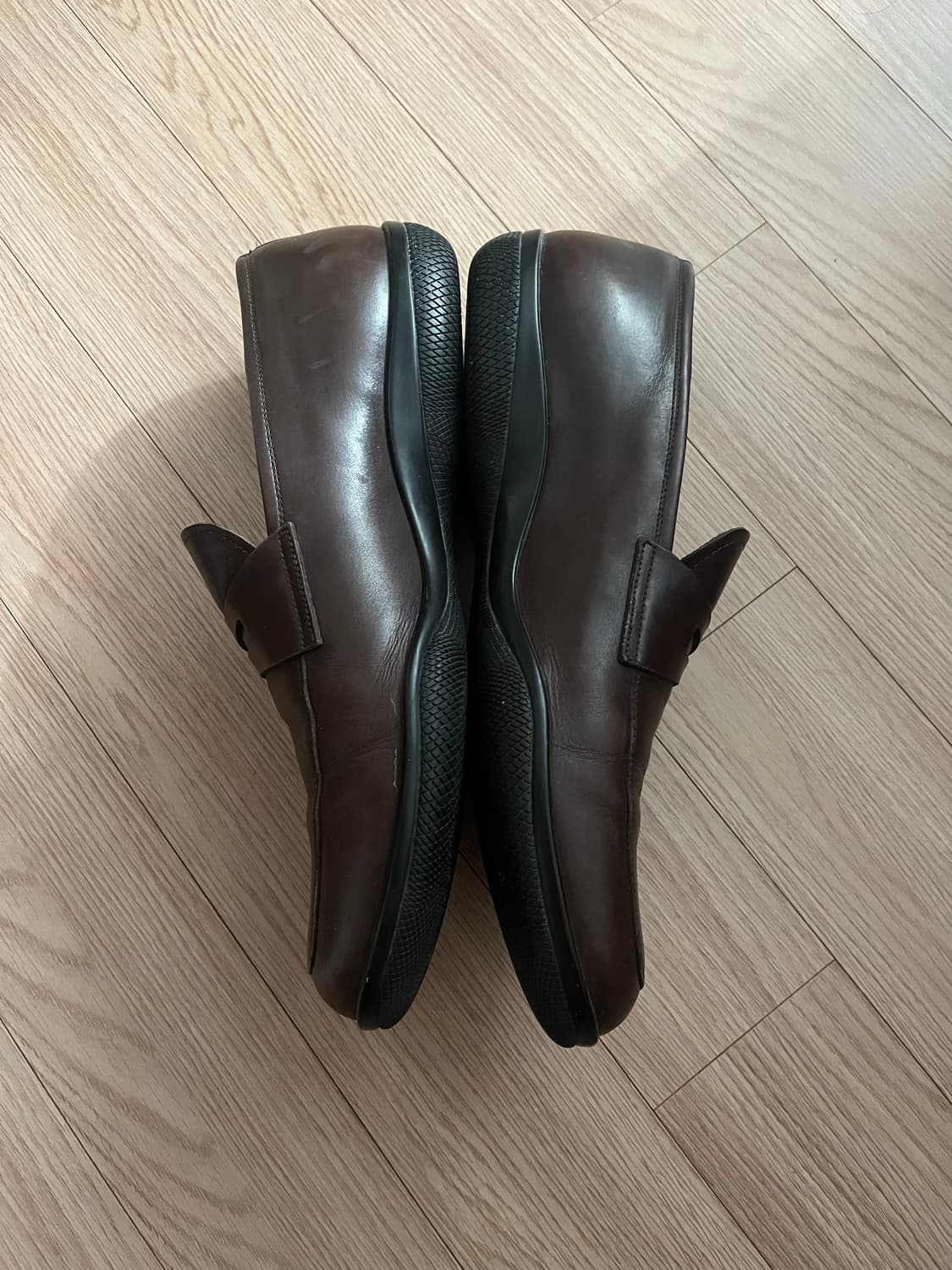 [9.5] 프라다 스포츠 브라운 레더 로퍼 상품이미지2