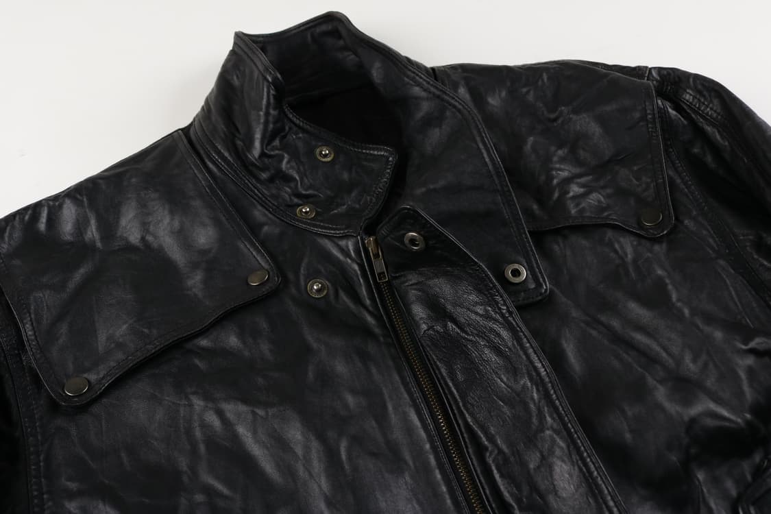 [M] 90s 빈티지 재팬 양가죽 오버핏 블루종 자켓 상품이미지7